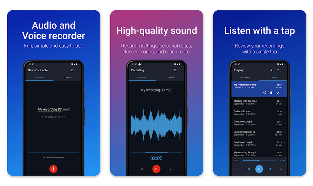 Easy Voice Recorder - Reliable offline voice recorder app for Android